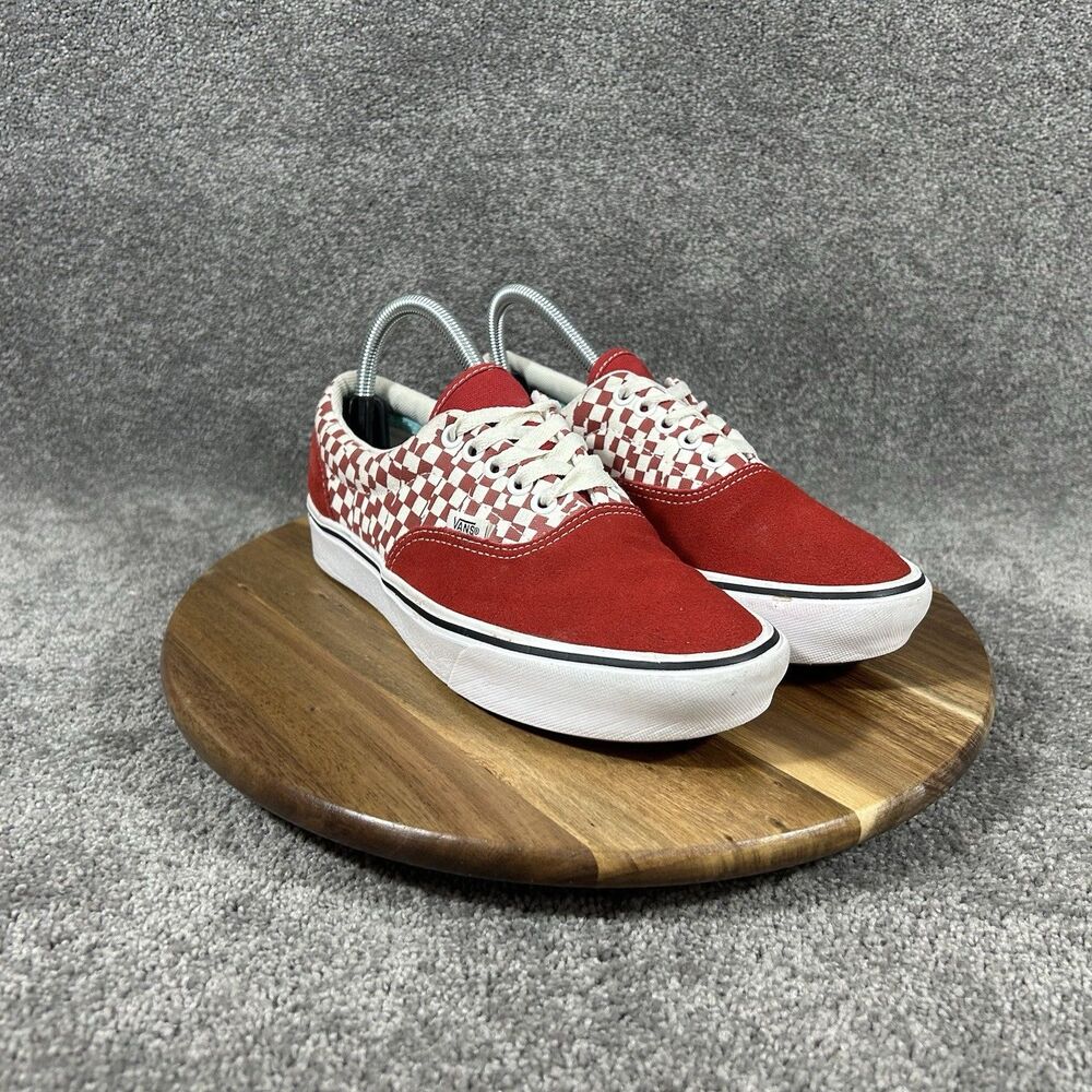 Vans ComfyCush Tear Check Women’s Size 8 Red White Athletic Skate Shoes Used - Picture 3 of 12